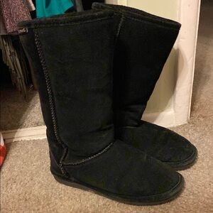 Black Tall Bearpaw boots